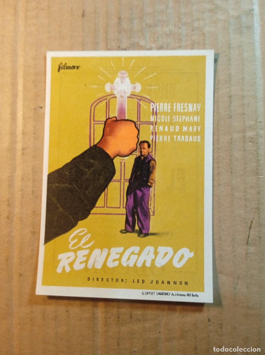 Kino: FOLLETO DE MANO CON PUBLICIDAD EL RENEGADO