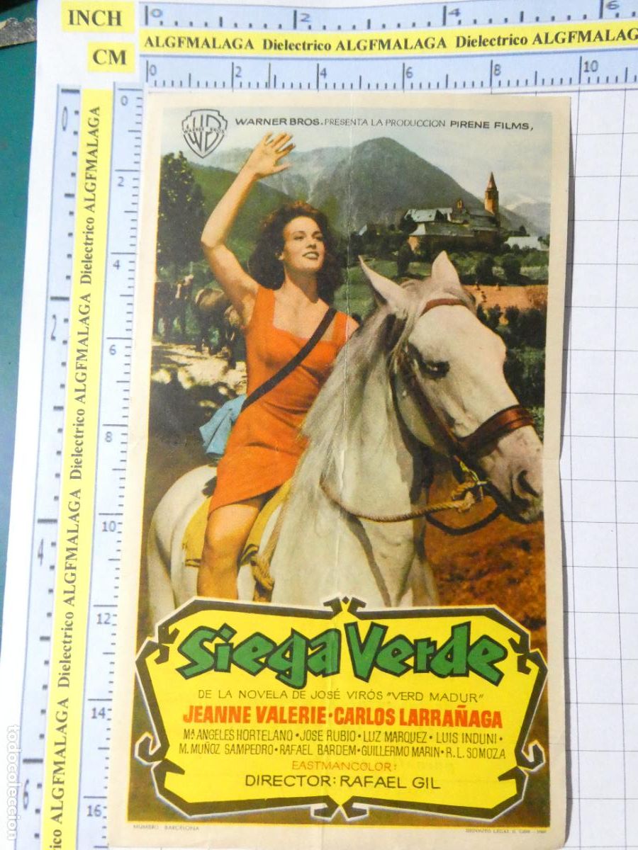 Cine: PROGRAMA DE MANO. CINE. PEL&Iacute;CULA. SIEGA VERDE TEATRO CINE REGIO GRANADA. 453