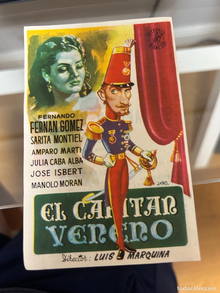 Cine: &ordm;277 el capitan veneno cine odeon vigo con publicidad buen estado sarita montiel y fernando fernan g