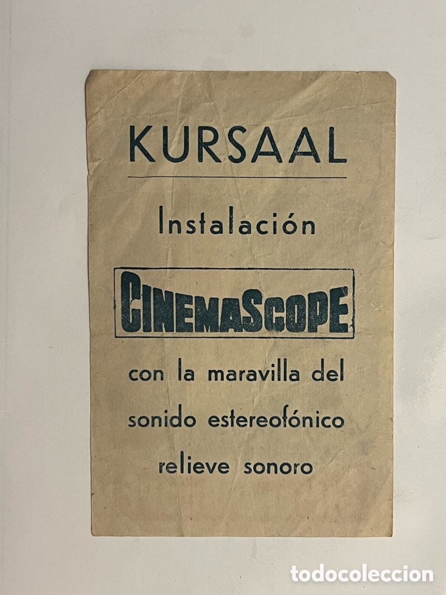 Cine: DEMETRIUS Y LOS GLADIADORES PROGRAMA DE CINE. Reverso KURSAAL - Foto 2