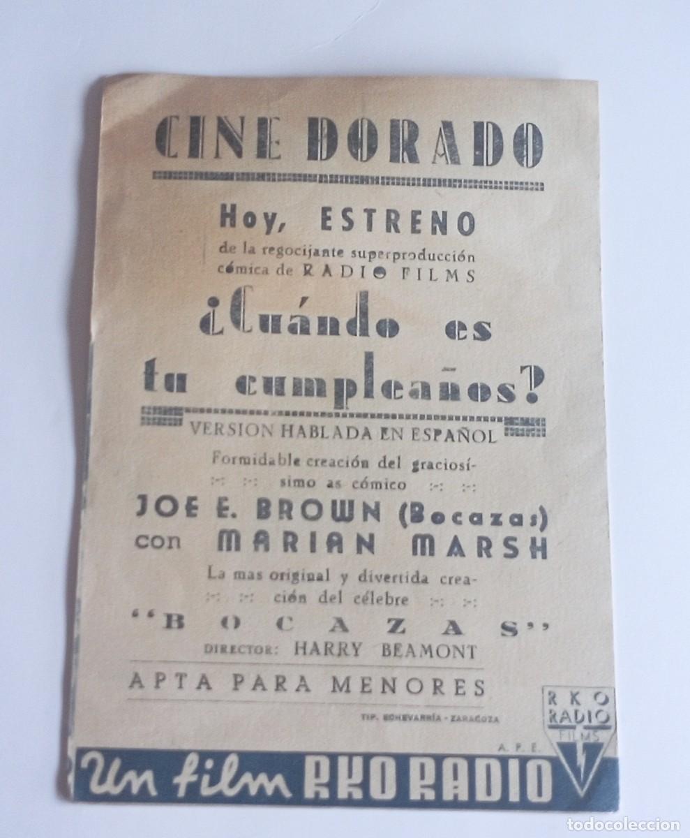 Cine: Programa de mano ?cuando es tu cumplea&ntilde;os ? - Foto 2