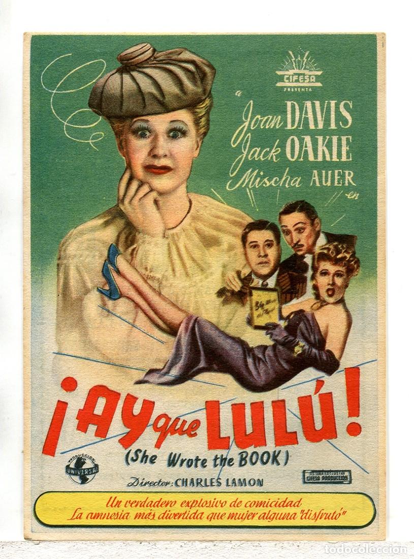Cine: AY QUE LUL&Uacute;, con Jack Oakie.