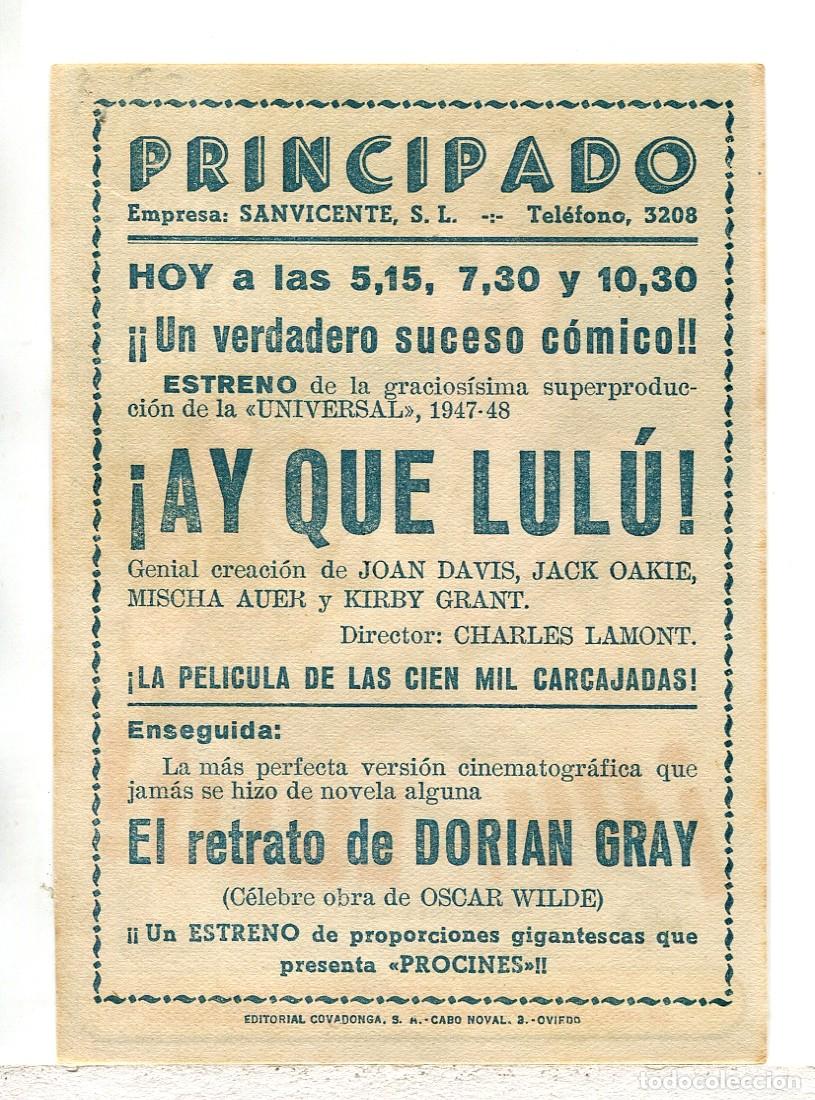 Cine: AY QUE LUL&Uacute;, con Jack Oakie. - Foto 2