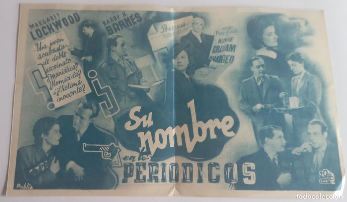 Cine: Programa de mano Su nombre en los periodicos - Foto 3