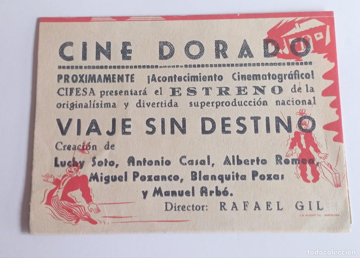 Cine: Programa de mano Viaje sin destino - Foto 2