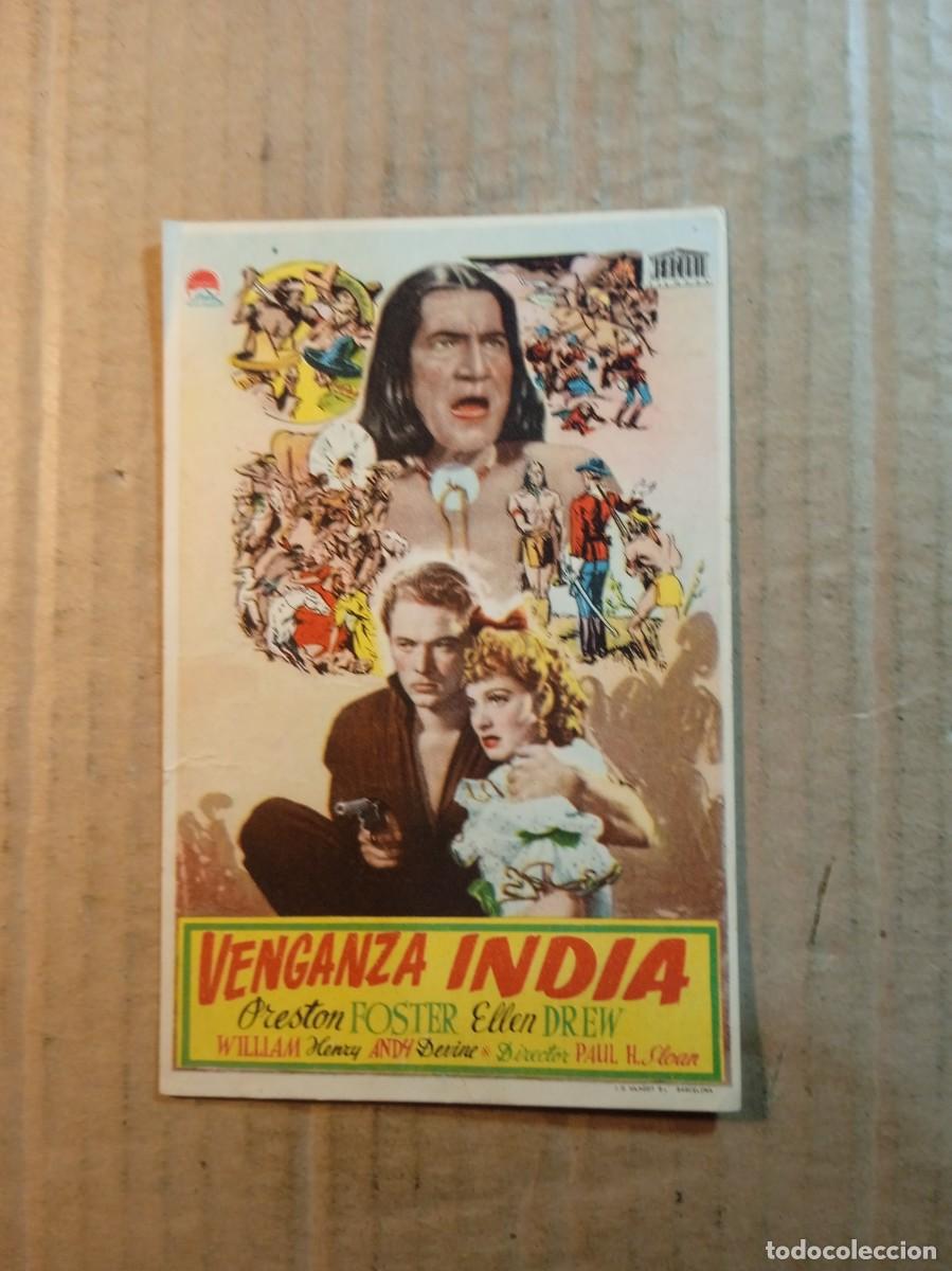  Flyers Publicitaires de films Anciens: FOLLETO DE MANO CON PUBLICIDAD VENGANZA INDIA