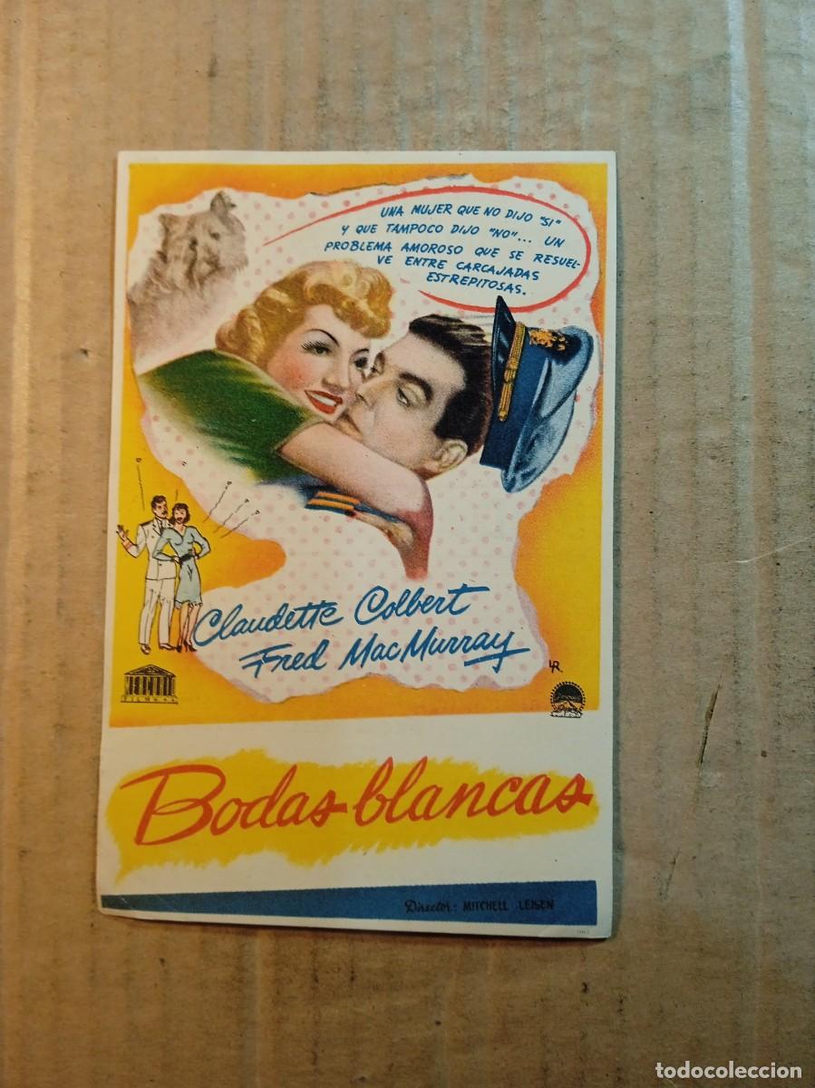 Kino: FOLLETO DE MANO CON PUBLICIDAD BODAS BLANCAS