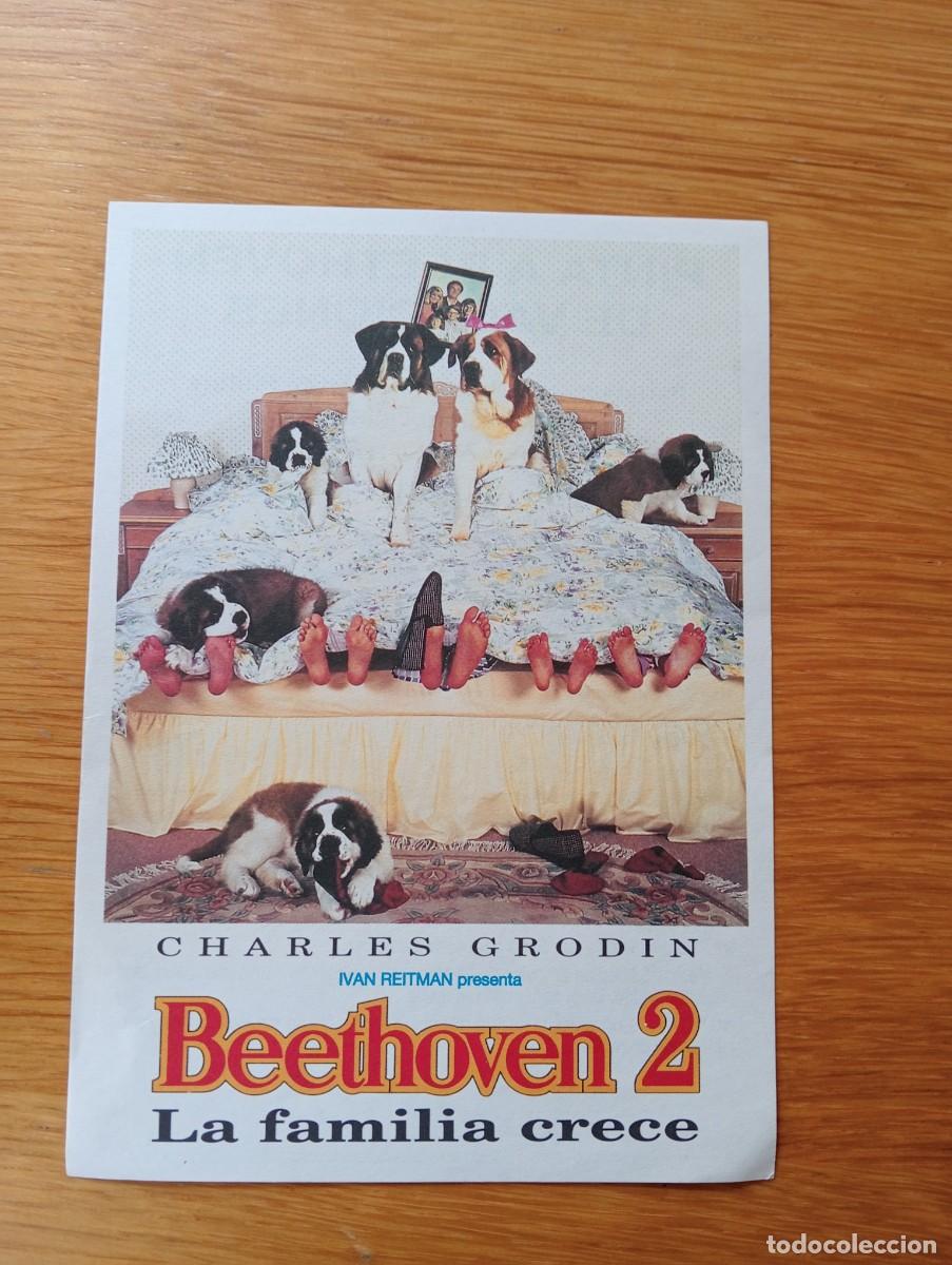  Foglietti di film di film antichi di cinema: FOLLETO DE MANO. BEETHOVEN 2, LA FAMILIA CRECE. CHARLES GRODIN Y BONNIE HUNT. ROD DANIEL. 1994.