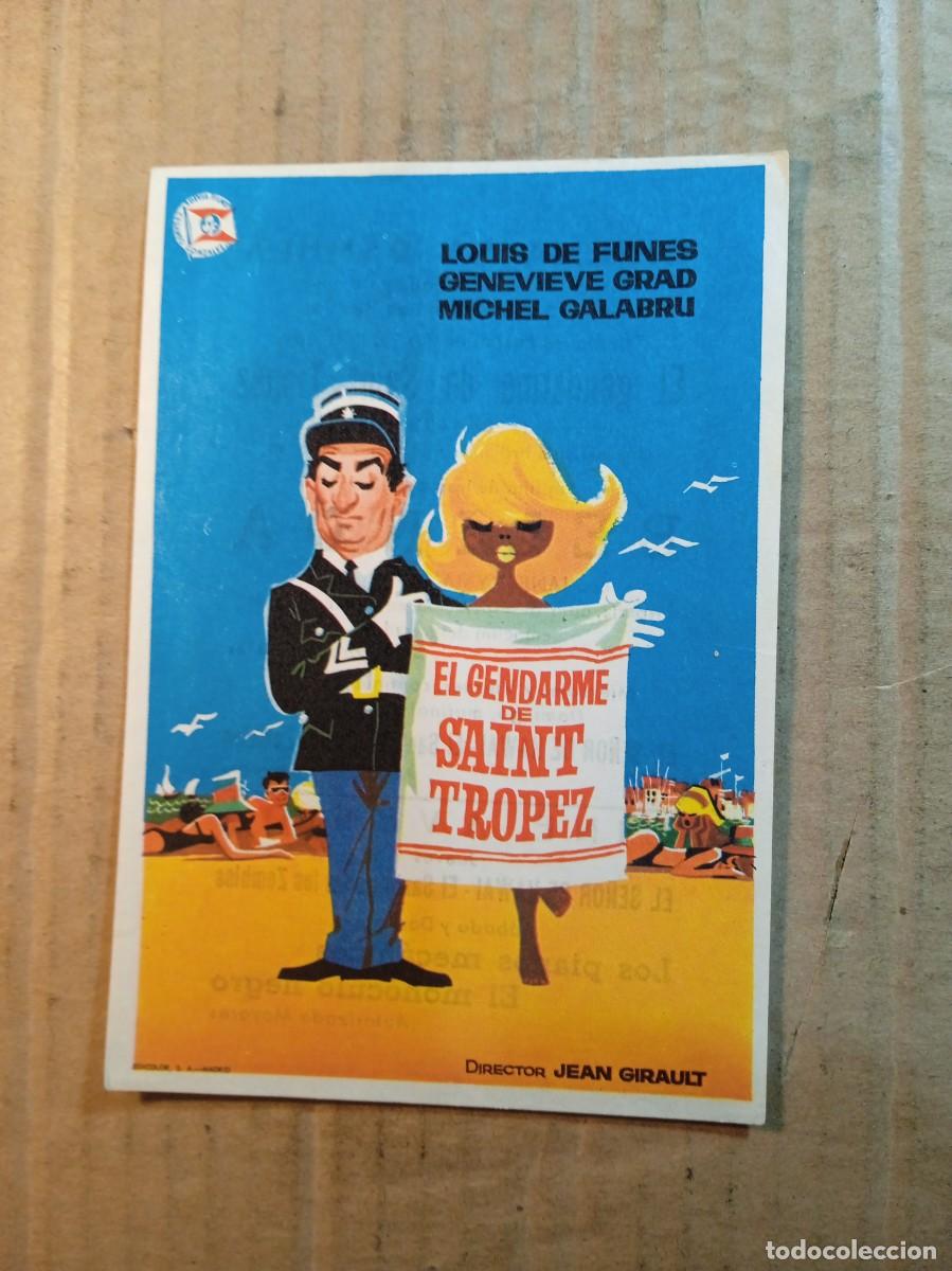 Foglietti di film di film antichi di cinema: FOLLETO DE MANO CON PUBLICIDAD EL GENDARME DE SAINT TROPEZ