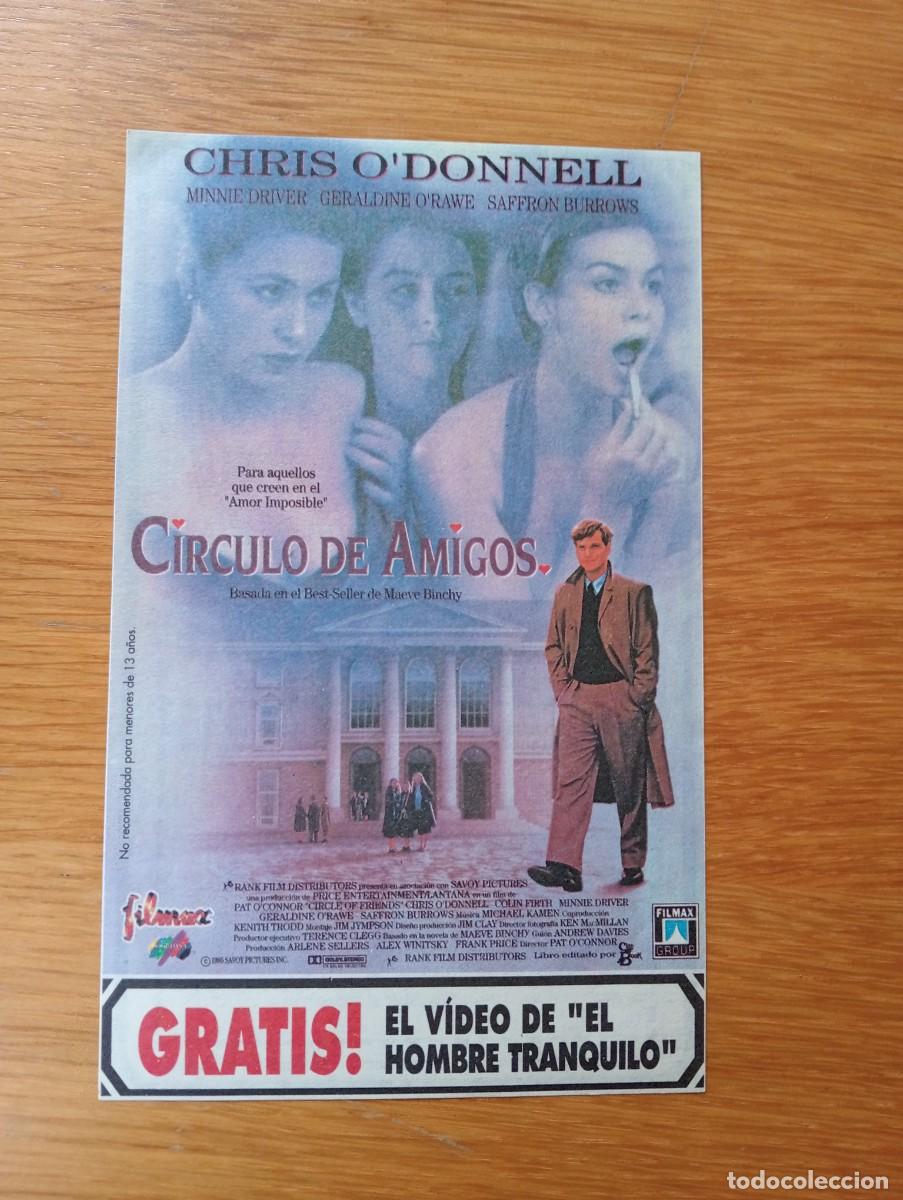 Kino: FOLLETO DE MANO. C&Iacute;RCULO DE AMIGOS. CHRIS O&acute;DONNELL Y MINNIE DRIVER. PAT O&acute;CONNOR. 1995.