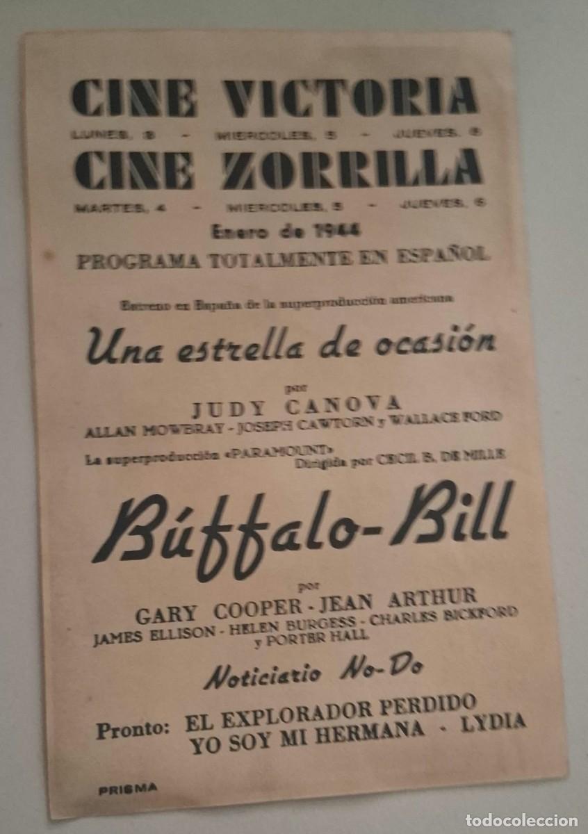 Cine: BUFFALO BILL - PROGRAMA DE CINE - Foto 2