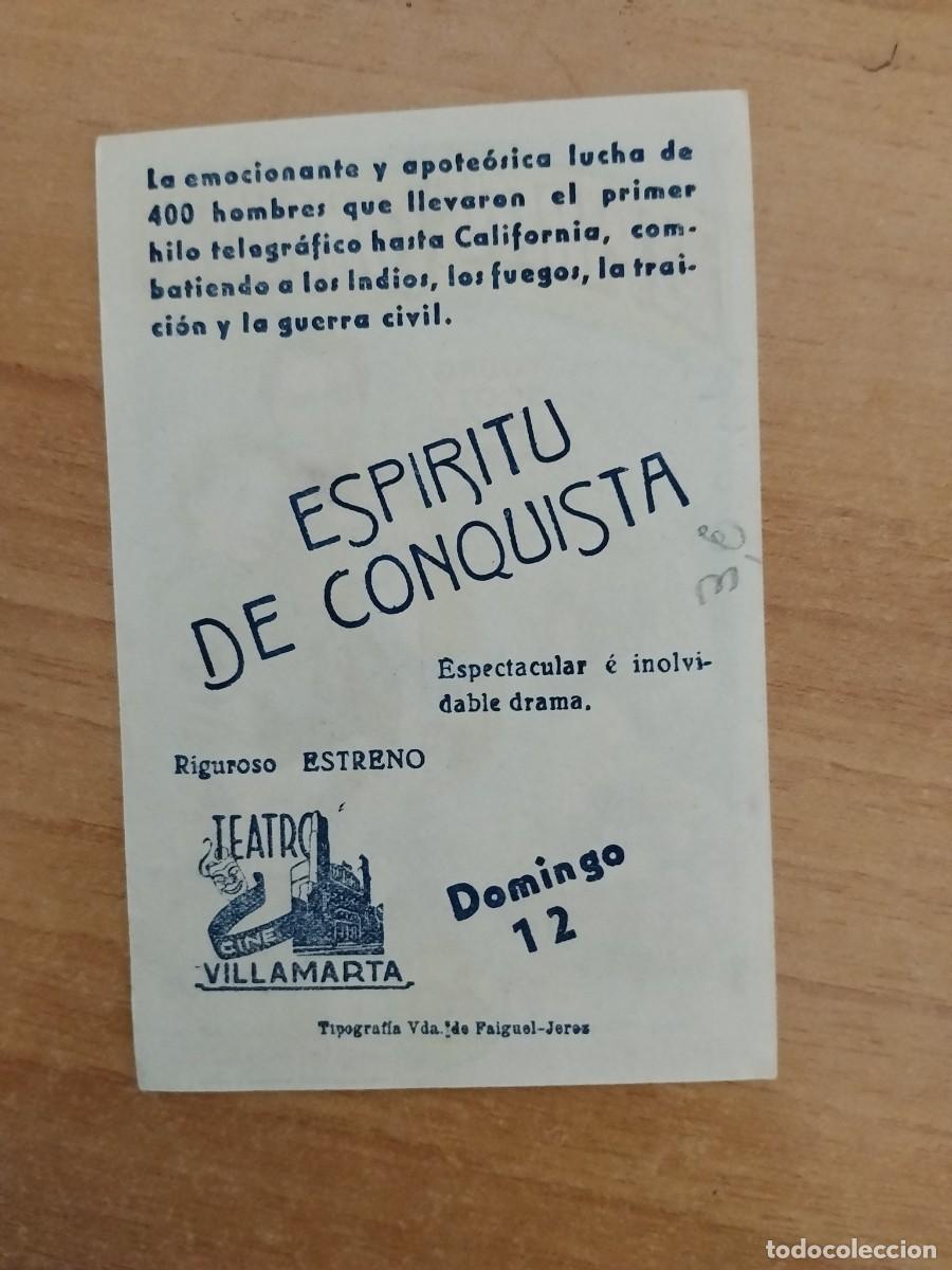 Cine: ROSA-PROGRAMA DE CINE --ESPIRITU DE CONQUISTA ct - Foto 2