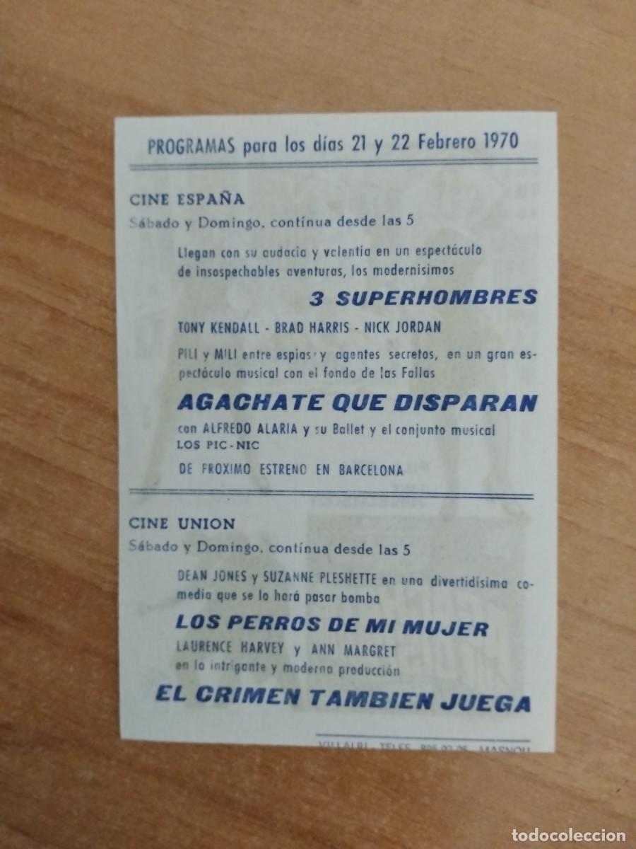 Cine: ROSA-PROGRAMA DE CINE --AGACHATE QUE DISPARAN ct - Foto 2