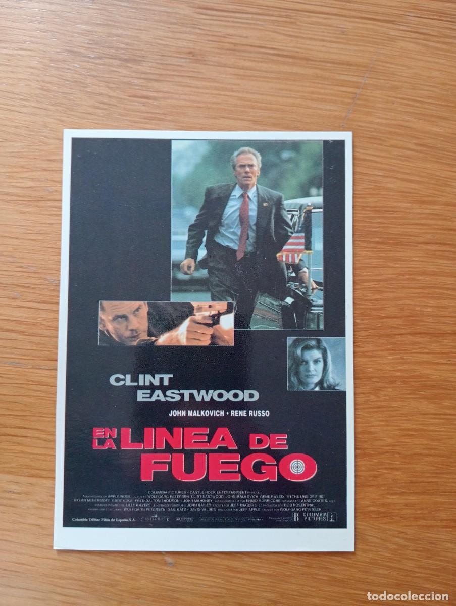  Foglietti di film di film antichi di cinema: FOLLETO DE MANO. EN LA L&Iacute;NEA DE FUEGO. CLINT EASTWOOD Y JOHN MALKOVICH. WOLFGANG PETERSEN. 1993.