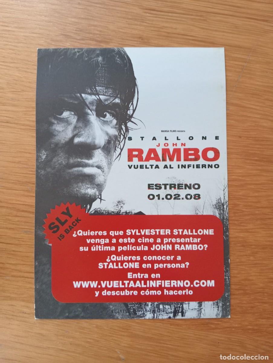 Cine: FOLLETO DE MANO. JOHN RAMBO, VUELTA AL INFIERNO (RAMBO IV). SYLVESTER STALLONE. 2008.