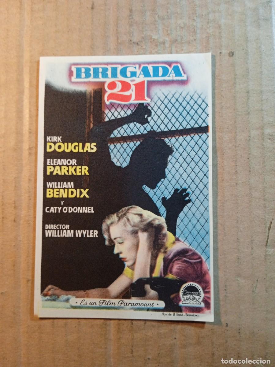  Foglietti di film di film antichi di cinema: FOLLETO DE MANO CON PUBLICIDAD BRIGADA 21