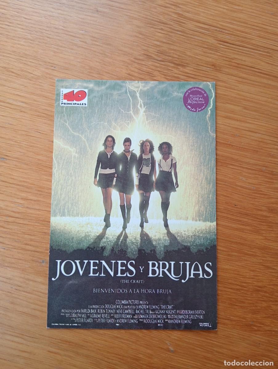 Folhetos de m&atilde;o de filmes antigos de cinema: FOLLETO DE MANO. J&Oacute;VENES BRUJAS (THE CRAFT). FAIRUZA BALK Y ROBIN TUNNEY. ANDREW FLEMING. 1996.
