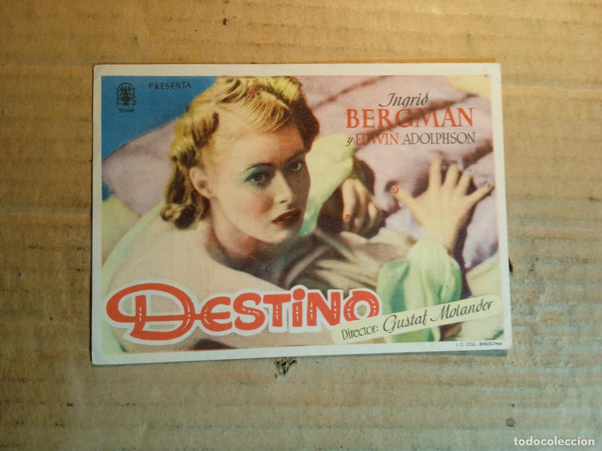  Flyers Publicitaires de films Anciens: FOLLETO DE MANO CON PUBLICIDAD DESTINO