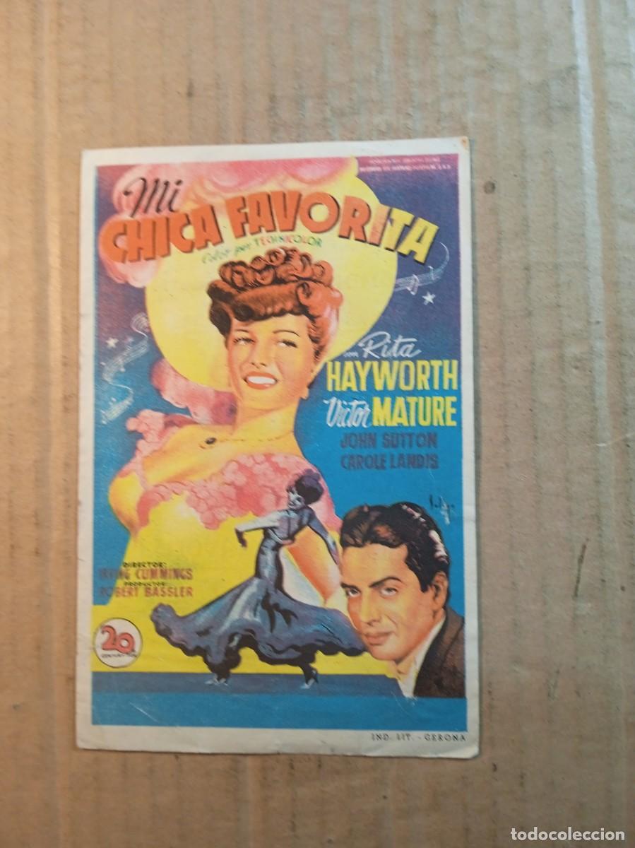 Folhetos de m&atilde;o de filmes antigos de cinema: FOLLETO DE MANO CON PUBLICIDAD MI CHICA FAVORITA