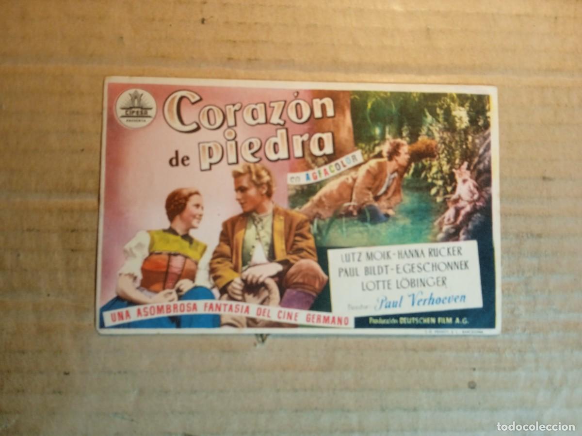 Kino: FOLLETO DE MANO CON PUBLICIDAD CORAZ&Oacute;N DE PIEDRA