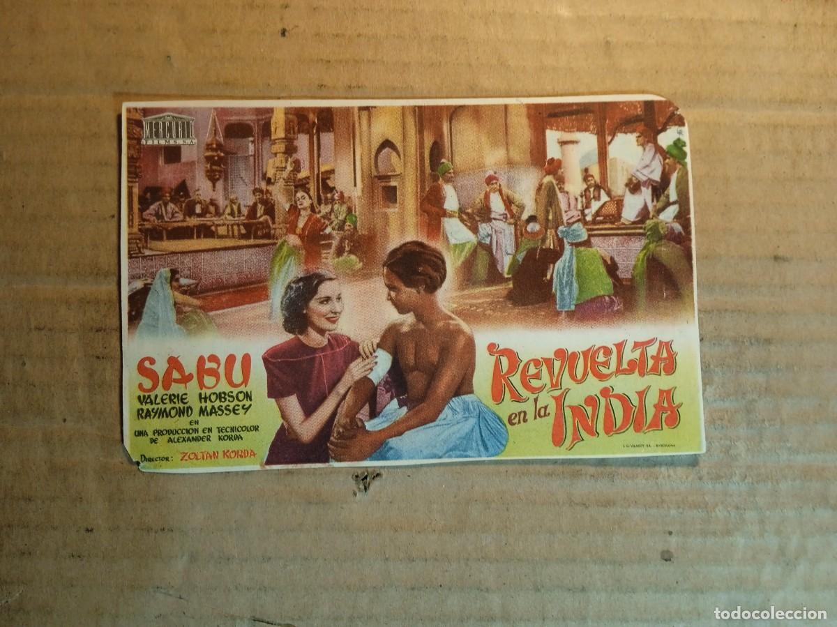Kino: FOLLETO DE MANO CON PUBLICIDAD REVUELTA EN LA INDIA