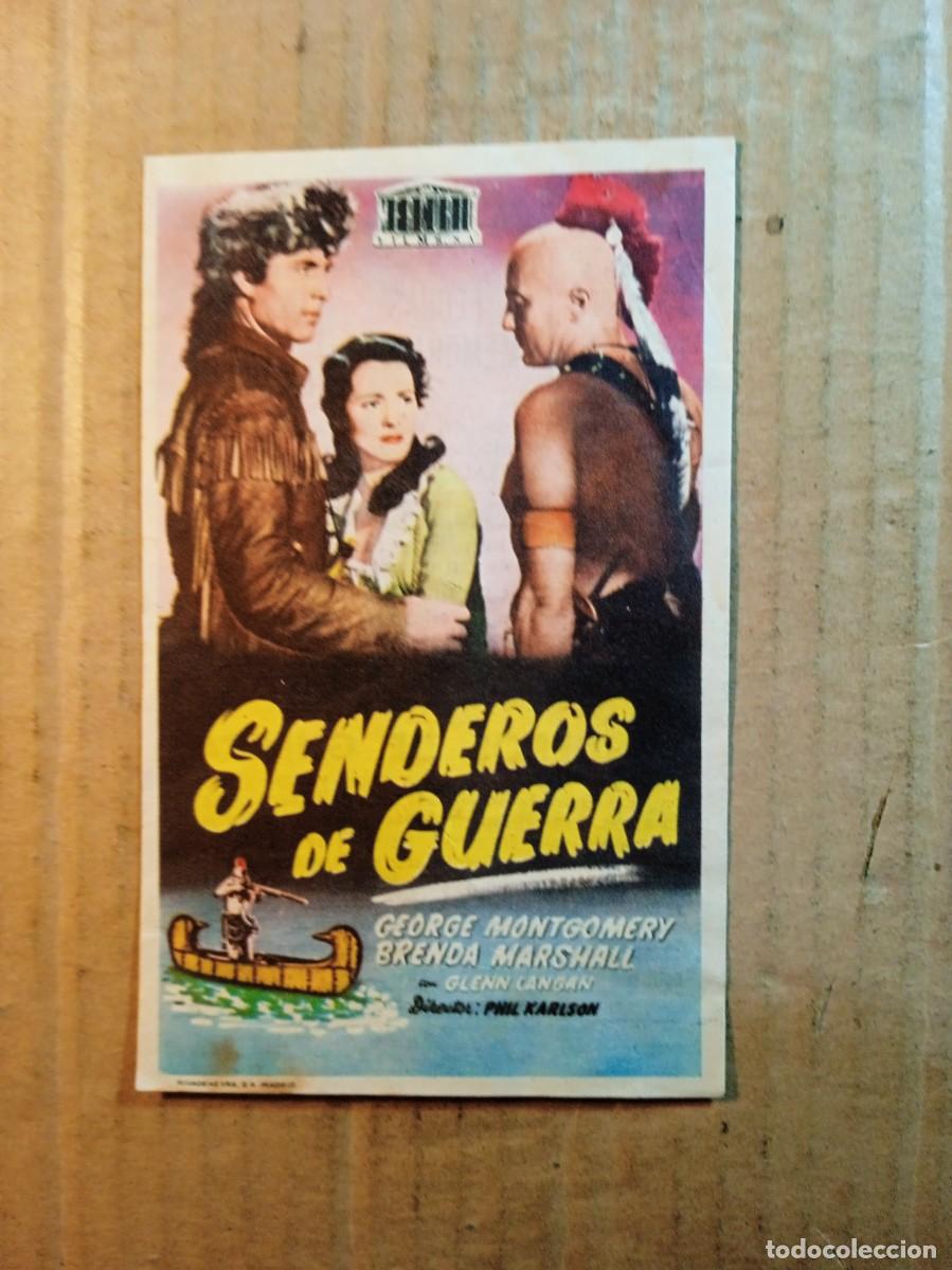 Flyers Publicitaires de films Anciens: FOLLETO DE MANO CON PUBLICIDAD SENDEROS DE GUERRA