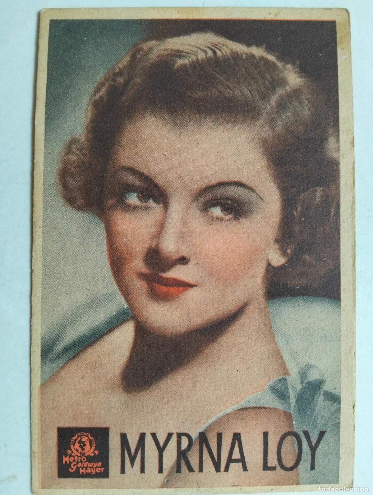 Cine: TARJETA DE CINE, METRO GOLDWYN MAYER - MYRNA LOY, CON PUBLICIDAD CINE MONTECARLO