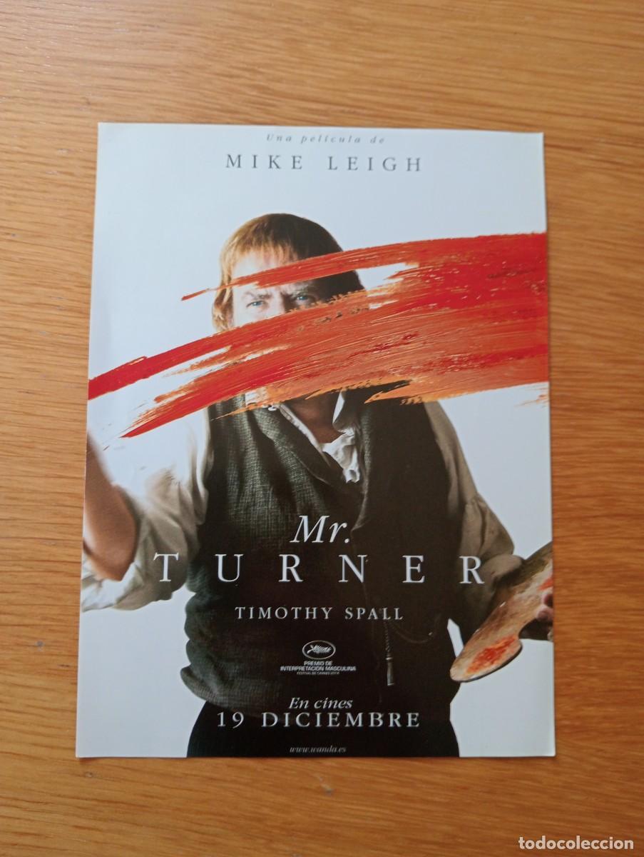 Kino: FOLLETO DE MANO. MR. TURNER. TIMOTHY SPALL. MIKE LEIGH. 2014.