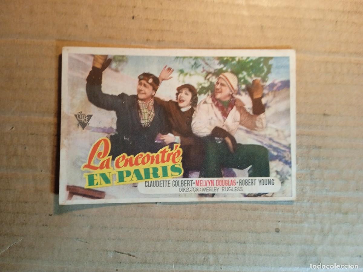 Kino: FOLLETO DE MANO CON PUBLICIDAD LA ENCONTRE EN PARIS