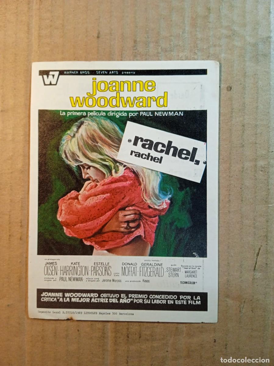 Kino: FOLLETO DE MANO CON PUBLICIDAD RACHEL RACHEL