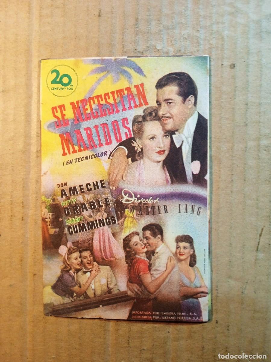 Kino: FOLLETO DE MANO CON PUBLICIDAD SE NECESITAN MARIDOS