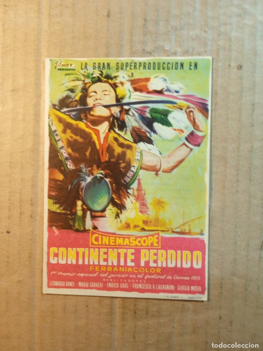  Flyers Publicitaires de films Anciens: FOLLETO DE MANO CON PUBLICIDAD CONTINENTE PERDIDO