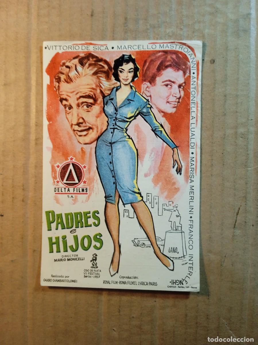 Cine: FOLLETO DE MANO CON PUBLICIDAD PADRES E HIJOS