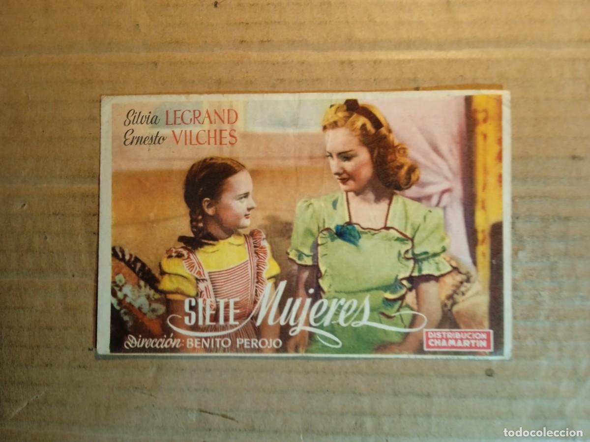 Kino: FOLLETO DE MANO CON PUBLICIDAD SIETE MUJERES