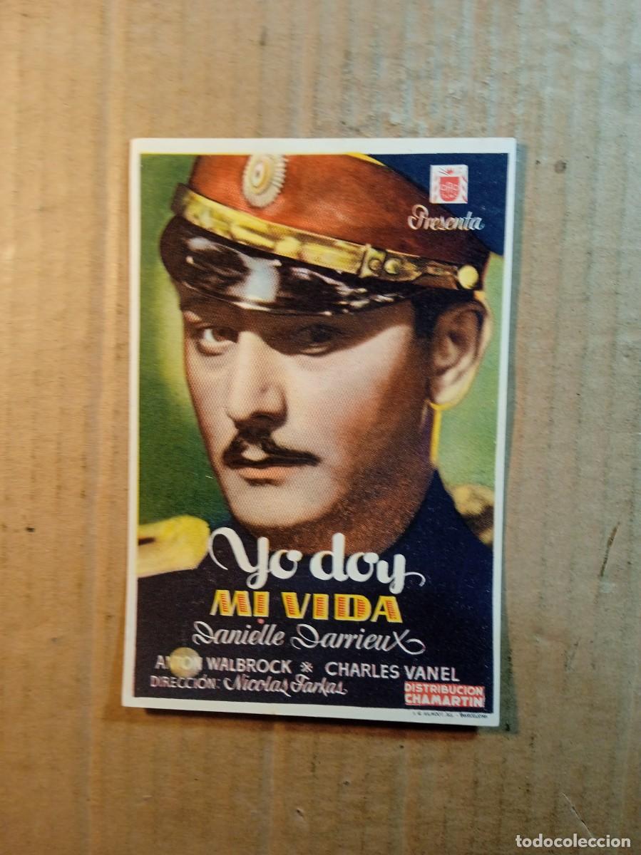 Folhetos de m&atilde;o de filmes antigos de cinema: FOLLETO DE MANO CON PUBLICIDAD YO DOY MI VIDA