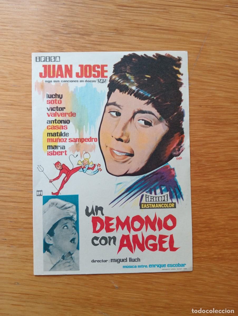 Cine: FOLLETO DE MANO. UN DEMONIO CON &Aacute;NGEL. JUAN JOS&Eacute; Y LUCHI SOTO. MIGUEL LLUCH. 1963. SIN PUBLICIDAD.0