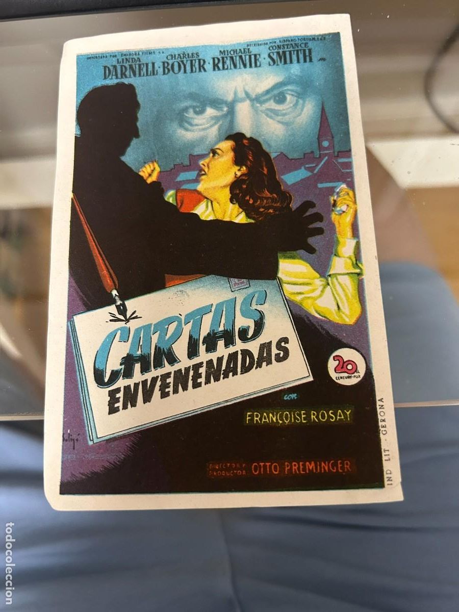 Cine: &ordm;297 cartas envenenadas sin publicidad buen estado