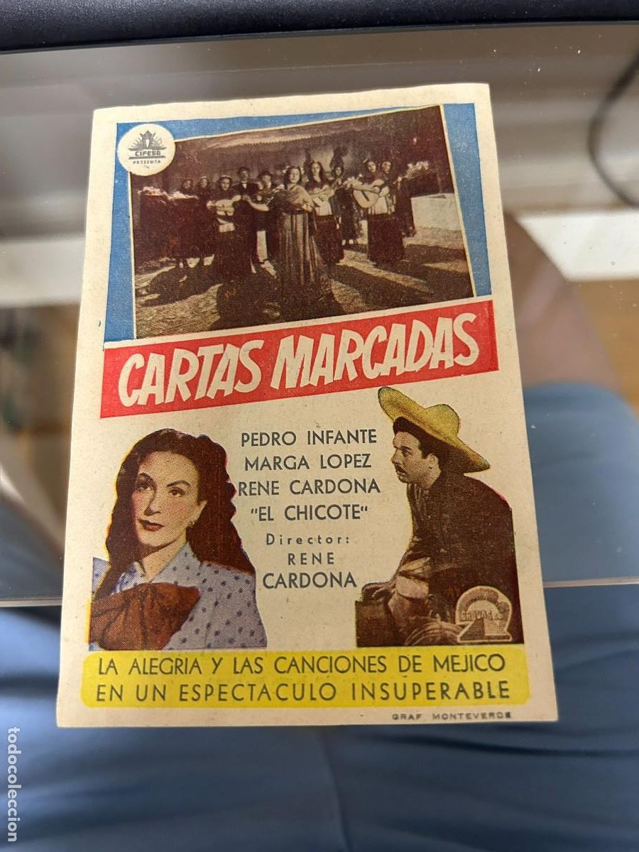 Cine: &ordm;298 cartas marcadas casablanca alicante con publicidad buen estado
