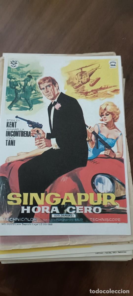 Cine: Singapur Hora cero.Folleto de mano