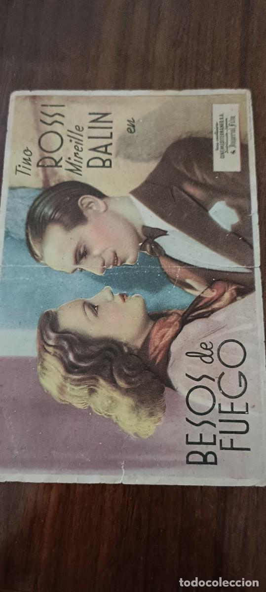 Kino: Besos de fuego.Folleto de mano