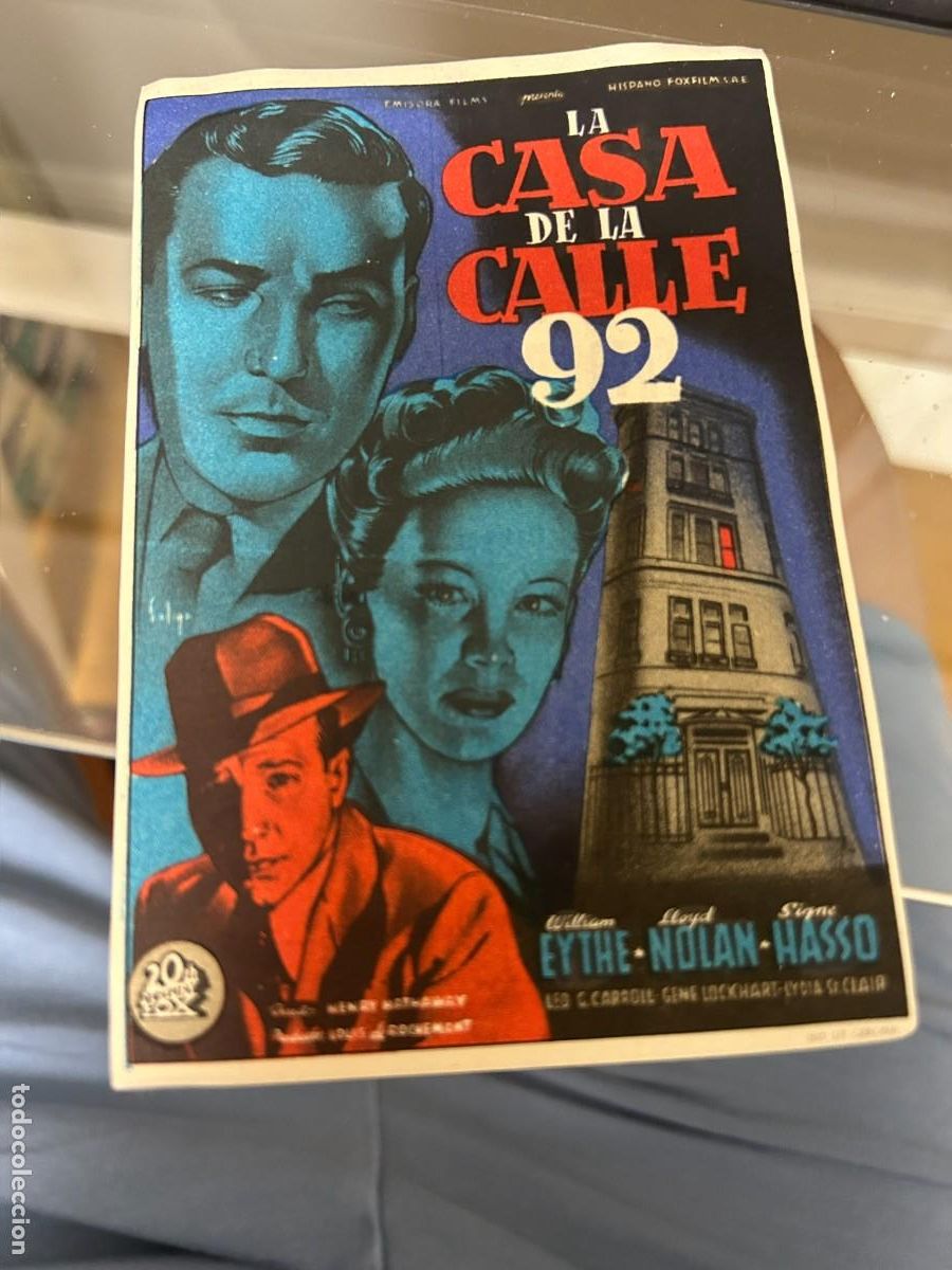 Cine: &ordm;304 la casa de la calle 92 teatro bartrina reus con publicidad buen estado