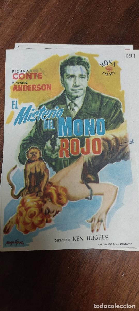  Foglietti di film di film antichi di cinema: El misterio del mono rojo.Folleto de mano