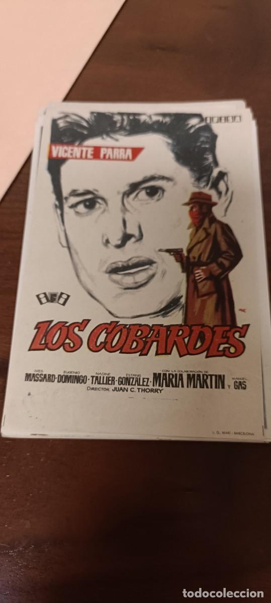 Folhetos de m&atilde;o de filmes antigos de cinema: Los cobardes.Folleto de mano