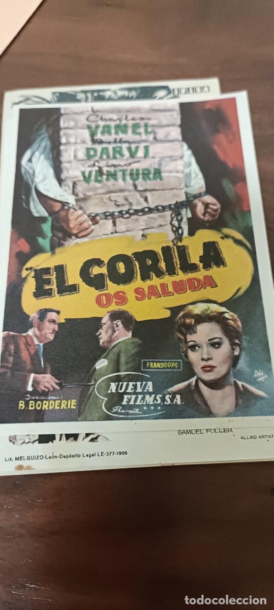  Foglietti di film di film antichi di cinema: El gorila os saluda.Folleto de mano
