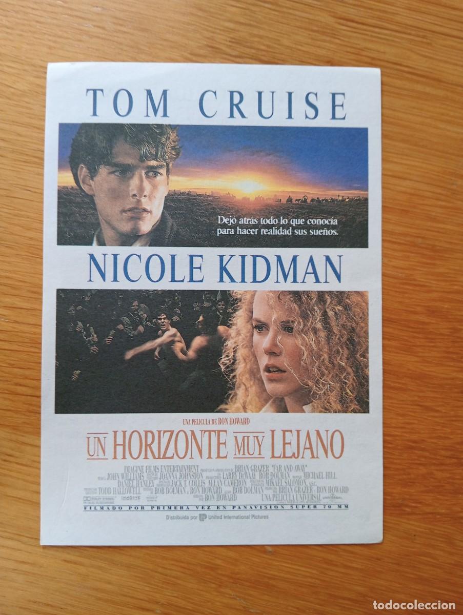  Flyers Publicitaires de films Anciens: FOLLETO DE MANO. UN HORIZONTE MUY LEJANO. TOM CRUISE Y NICOLE KIDMAN. RON HOWARD. 1992.