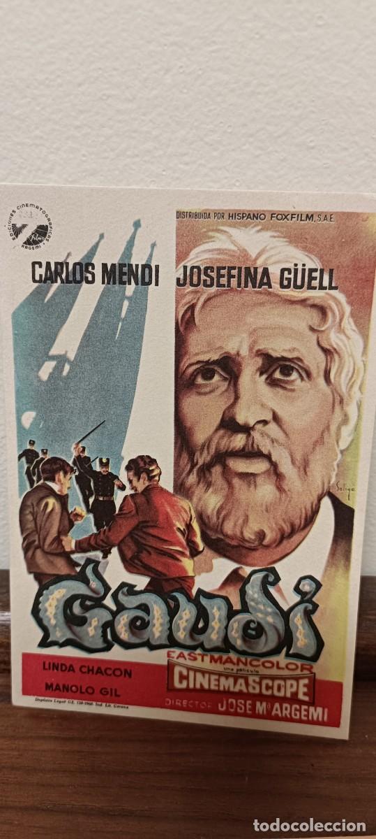  Foglietti di film di film antichi di cinema: Gaud&iacute;.Folleto de mano