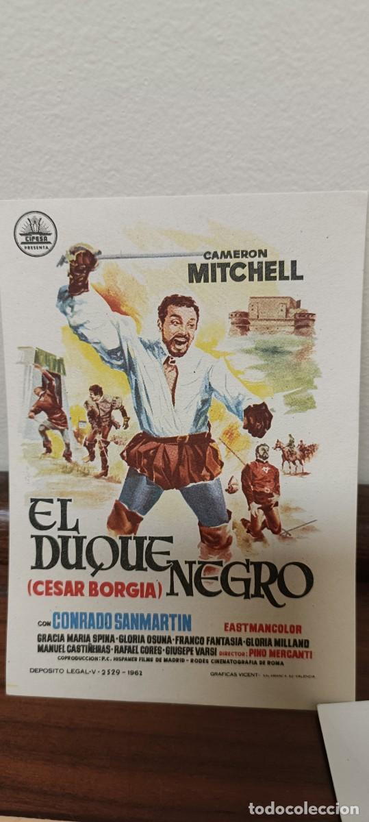  Flyers Publicitaires de films Anciens: El duque negro.Folleto de mano