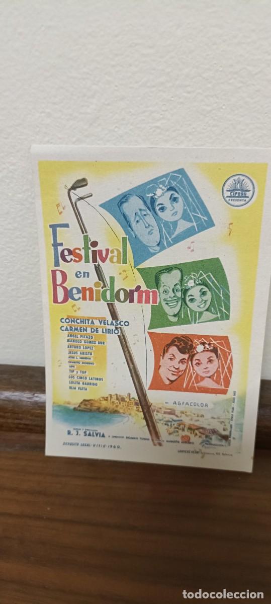  Foglietti di film di film antichi di cinema: Festival en Benidorm.Folleto de mano