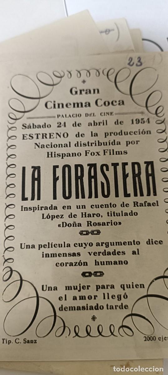 Cine: La forastera.Folleto de mano - Foto 2