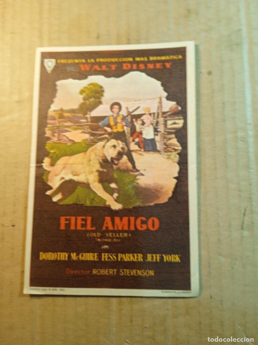 Folhetos de m&atilde;o de filmes antigos de cinema: FOLLETO DE MANO CON PUBLICIDAD FIEL AMIGO